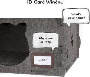 Nueva Casa para Gatos Plegable, Acústica, de Fieltro de Poliéster, Moderna y Sostenible, de Alta Calidad, con Impresión de Color Personalizada y Logotipo - Product Image 4