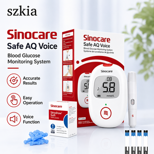 Monitor de Glucosa en Sangre por Voz AQ, Automático, Sin Codificación, Glucómetro de Alta Precisión para Uso Doméstico, Kit de Prueba de <span class=keywords><strong>Diabetes</strong></span> con Tiras - Product Image 1