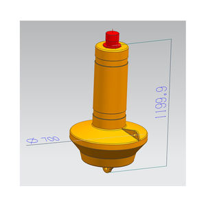 Boya de navegación de plástico personalizada de fábrica de 700mm Marine PE See Warning Ais Boya Marcadores con luz - Product Image 3