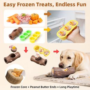 <strong>Wholesale</strong> Manufacture <strong>Durable</strong> <strong>Chew</strong>-Resistant Coffee Wood Fiber Beef Flavor Outdoor Use Dog Treat Holder <strong>Pet</strong> <strong>Toy</strong> - Product Image 4