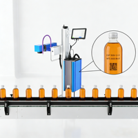 Machine de marquage laser automatique en ligne Lanmotec pour boîtes cosmétiques, flacons de parfum, DXF/BMP, haute précision, date d'expiration, lot