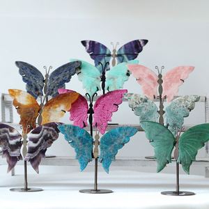 Vendita calda all'ingrosso di ametista lucido <span class=keywords><strong>quarzo</strong></span> rubino agata ali di farfalla minerali di cristallo naturale artigianato per la decorazione domestica - Product Image 1