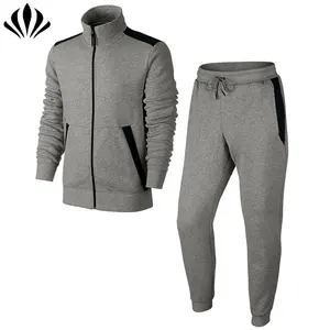 Bộ đồ thể thao chất liệu nỉ cao cấp, khóa kéo toàn thân, cổ đứng, phối lưới, quần jogger, áo khoác nỉ dành cho nam - Product Image 1