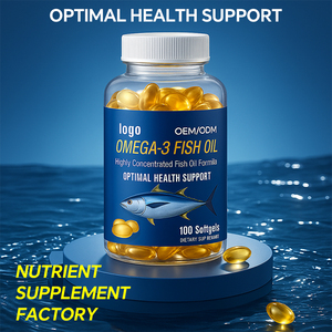 Complément alimentaire d'huile de poisson oméga <span class=keywords><strong>3</strong></span> extra-forte en gélules molles halal GMP - 1000 mg par portion - Soutien pour la santé cardiaque et cérébrale - Product Image 3