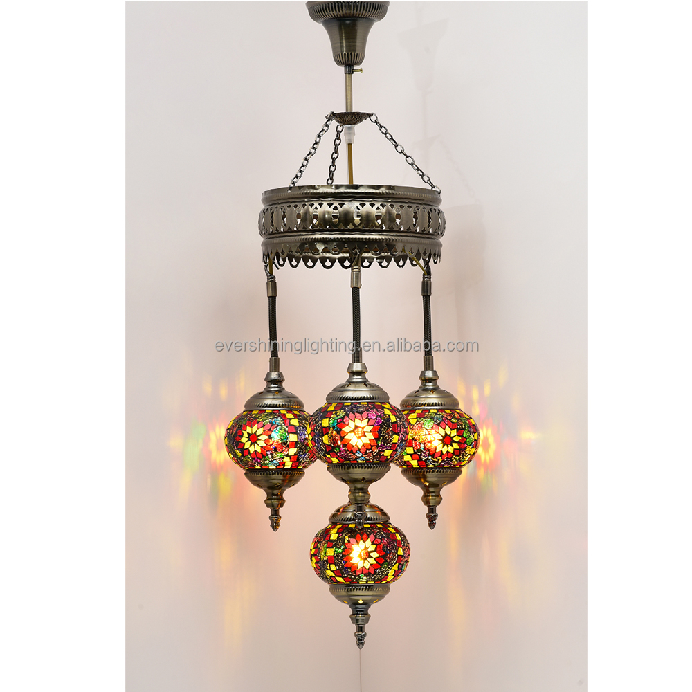 Marrakech Turkish Moroccan Mosaic Chandelier Hanging Lamp Ceiling Light