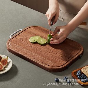 Leking <b>Wooden</b> Cutting Board 40.6x27.9cm Double Sided Kitchen Chopping <b>Block</b> With Handle Solid Wood Rectangle Shape - Product Image 2