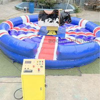 Colchón inflable para fiesta al aire libre, juego de equitación taurina, Rodeo, simulación mecánica, equitación