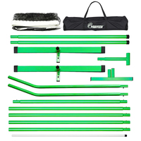 Ensemble de filets de pickleball portables de qualité supérieure Support de cadre en métal Filet de taille réglementaire Idéal pour une utilisation intérieure et extérieure