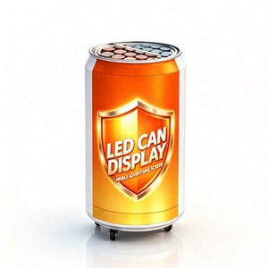 Pantalla LED con Forma de Lata, Refrigerador Integrado, Pantalla Publicitaria Interior, Refrigerador con Diseño de Lata de Cerveza, Caja Refrigeradora con Video Wall para Bares, Clubes y Pubs - Product Image 1
