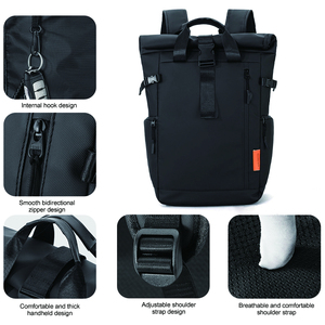 HAIBOWY Nouveau Sac à Dos Tendance Unisexe à Fermeture Éclair, Respirant, Grande Capacité, pour Ordinateur Portable, Idéal pour Étudiants et Voyages en Extérieur - Product Image 3