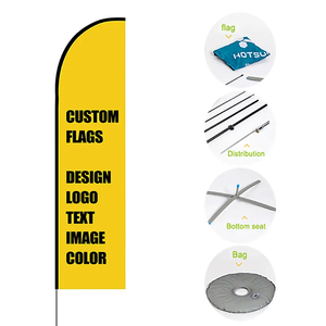 Bãi biển cờ lông cờ tùy chỉnh khuyến mãi trang trí cột cờ Kit Tear Drop Logo Cờ quảng cáo - Product Image 4