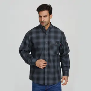 Wholesale Xinke fire retardant long sleeve work mechanic work shirt for men