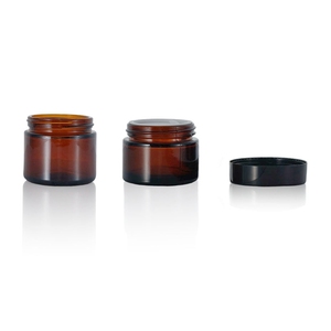 Pot en verre ambré <span class=keywords><strong>pour</strong></span> crème <span class=keywords><strong>visage</strong></span>, concentré brun, 5G 10G 15G, avec couvercle à vis en ABS noir et insert <span class=keywords><strong>pour</strong></span> <span class=keywords><strong>cire</strong></span> cosmétique - Product Image 5