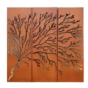 Corten Steel Laser Cutting Screen <b>Garden</b> <b>Screening</b> Corten Steel <b>Decorative</b> Outdoor <b>Garden</b> Privacy Art Metal Screens Panels - Product Image 1