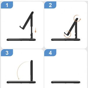 Wholesale Promotion Wholesale Factory Price Foldable ABS Plastic Adjustable Height Desktop Mobile Phone Holder Mount <b>Stand</b> - Product Image 5