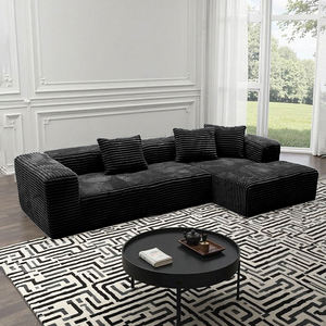 आधुनिक लक्जरी लिविंग रूम सोफा सेट फर्नीचर एल आकार <span class=keywords><strong>2</strong></span> <span class=keywords><strong>3</strong></span> सीटर कॉर्डरॉय कंप्रेशन फोम सेशनल कोने आरामदायक डिजाइन - Product Image 4