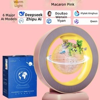Globe de Lévitation Magnétique DeepSeek avec Lumière Interactive AR Colorée - Ornement Parlant Intelligent Tmall Wizard