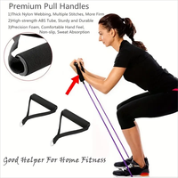 Ensemble d'accessoires de fitness pour poignées de gymnastique améliorées Poignée de traction en tissu de caoutchouc TPR Sangle en nylon Poignée en mousse Bande de résistance Pull-Ups