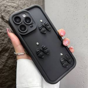 Étui de téléphone en TPU anti-chute mignon avec nœud papillon pour Apple 17Pro 17Air 15 Pearl 16Pro 13/12/<span class=keywords><strong>11</strong></span> - Product Image 3