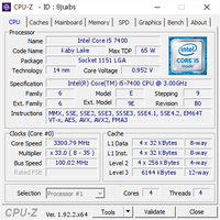 Prosesor Intel Core I5 generasi ke-7 kecepatan tinggi CPU I5 7400 4 Total Core 4 Total ulir