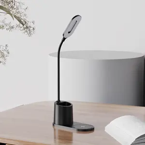 5w 10w Tipo C Multifuncional Pen Holder Carregador Sem Fio Phone Holder Stand Touch Lamp 4 Em 1 Estação de Carregamento Sem Fio