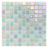 Carreaux de mosaïque en céramique émaillée polie de qualité professionnelle, carreaux de sol en porcelaine effet marbre pour piscine, carreaux carrés en verre de 4 mm