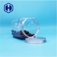 Pot carré transparent en PET sans BPA pour nouilles, bonbons, biscuits, gelée, avec bouchon à vis, étanche, qualité alimentaire, logo personnalisé, pour le stockage de snacks