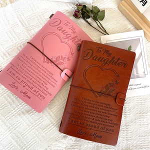 Cuaderno Personalizable A6 Retro de Cuero PU, Diario para Relaciones Padres-Hijos, <span class=keywords><strong>Libro</strong></span> de Cuentas de Viaje, Papelería - Product Image 2