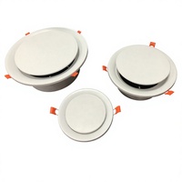 Diffuseur d'air de plafond rond en plastique, grille d'évacuation réglable pour conduits CVC, installation facile pour appartements et bureaux
