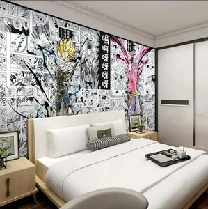 Carta da parati impermeabile antistatica di animazione del drago giapponese per la decorazione interna dell'umidità del salotto - Product Image 4