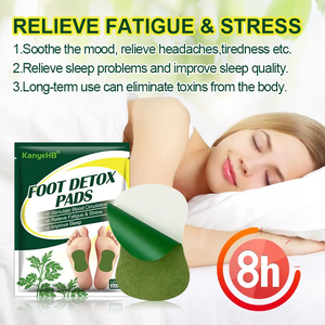 Tren Baru HOT Foot Detox Pads Natural Herbal Wormwood Racun Pembersihan Perekat Patch Plester Memperbaiki Tidur Kaki Stiker - Product Image 5