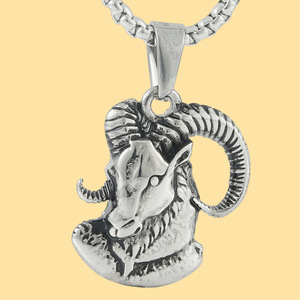 Stainless Steel Animal Antelope Pendant <b>Silver</b> Gold Themed Pendants For Men And Women 122044 - Product Image 1
