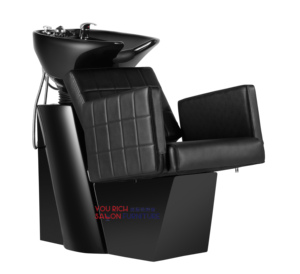 Chaise de <span class=keywords><strong>station</strong></span> de shampoing noire, tête de douche de lit de shampoing, unité de <span class=keywords><strong>lavage</strong></span> de barbier lit de shampoing vente directe d'usine - Product Image 1