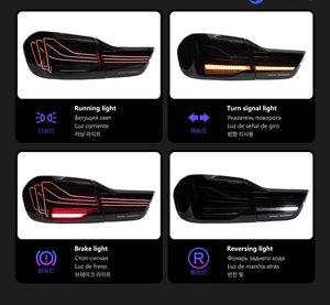 ไฟท้าย LED F32 F36 425I M4 GTS พร้อมไฟตัดหมอกหลัง ไฟเลี้ยว สภาพใหม่ 12V สีเลนส์แดง สำหรับไฟท้าย LED F32 - Product Image 4