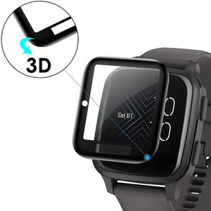 Protection d'écran PMMA + PC pour <span class=keywords><strong>Garmin</strong></span> <span class=keywords><strong>Venu</strong></span> SQ/SQ <span class=keywords><strong>Music</strong></span>, ultra-mince, transparente, 3D incurvée, bord complet, film protecteur souple - Product Image 3