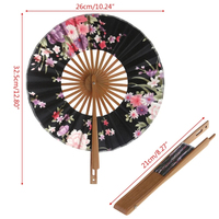 Kipas tangan lipat saku bunga Sakura Jepang gaya baru hadiah dekorasi kipas tangan bambu pernikahan pesta lingkaran bulat