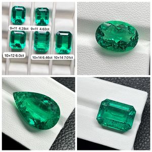 אבני חן HQ 0.3-<span class=keywords><strong>10</strong></span> קראט עם תעודה, אבן אזמרגד סינתטית, אבן אזמרגד קולומביאנית שנוצרה במעבדה בשיטת הידרותרמית, מחיר לקרט - Product Image 3