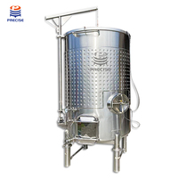Fermenteur de vin à toit ouvert revêtu de chariot élévateur mobile en acier inoxydable à bon prix
