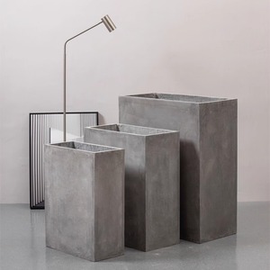 Pot de fleurs <span class=keywords><strong>rectangulaire</strong></span> long en fibrociment, design écologique, trou de drainage, auto-arrosant, personnalisable, pour la maison, le jardin, l'extérieur - Product Image 2