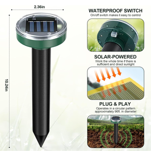 Bãi Cỏ Vườn Sử Dụng Sonic <span class=keywords><strong>Mole</strong></span> Spikes Rắn Không Thấm Cho Ngoài Trời Năng Lượng Mặt Trời <span class=keywords><strong>Mole</strong></span> <span class=keywords><strong>Repeller</strong></span> - Product Image 5