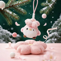 Nouveau Pendentif en Peluche Oiseau Fleur de Cerisier Airongle, Rembourrage Coton PP, Poupée Dessin Animé Exquise, Cadeau d'Anniversaire pour Amis, 14 Unisexe