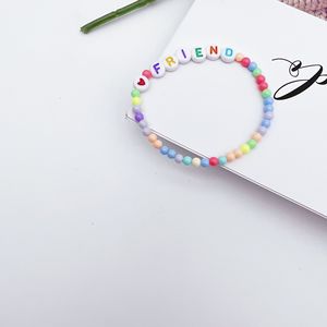 Pulseras de Cuentas para Niños con Patrón de Letras, Estilo Bohemio, Joyería DIY, Colores Aleatorios SL-007 - Product Image 5