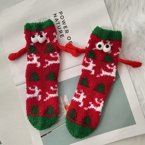 <span class=keywords><strong>Calcetines</strong></span> Navideños Magnéticos con Diseño de Manos Entrelazadas, <span class=keywords><strong>Calcetines</strong></span> Divertidos 3D con Ojos Grandes y Peludos, <span class=keywords><strong>Calcetines</strong></span> Térmicos Gruesos con Temática Navideña, OEM - Product Image 4