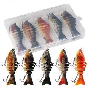 Señuelo de Pesca Minnow Multiarticulado de 16g/10cm al por Mayor, Ojos 3D, Cebo Duro Segmentado, Señuelo de Hundimiento Multisección de ABS para Agua Salada y Lago - Product Image 1
