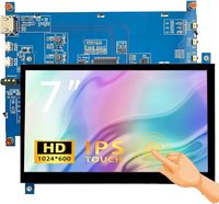 7-Zoll-Display-Monitor, 1024 x 600 IPS-Bildschirm, kapazitiver Touchscreen, 60 Hz Bildwiederholfrequenz, 14 ms Reaktionszeit – tragbarer HD-Monitor für