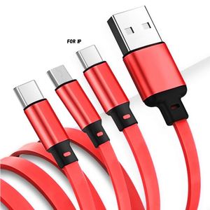 Three-In-One Liquid Data Customized Advertising Gift Logo Fast Charge 3A Telescopic Drag Three Charging <b>Cable</b> - Product Image 4