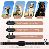 3-in-1 Anti-Bell-Trainingsleine 500m Fernbedienung mit Ton Vibration Schock für Hunde