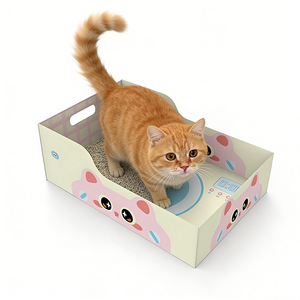 Acessórios Personalizados para Gatos Caixa de Areia Descartável Portátil e Dobrável Durável de Papel Fácil de Limpar Suprimentos para Viagens ao Ar Livre para Coelhos - Product Image 2