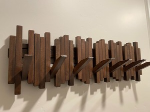 <b>Wall</b> Mounted Coat Rack with <b>Hooks</b> Wooden <b>Wall</b> Mount Piano <b>Key</b> Coat Rack Acacia Modern Nordic <b>Wall</b> Hanger Coat and Hat Rack - Product Image 6