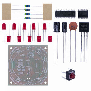 Electronic NE555 CD4017 Wheel of Fortune DIY Kit Lucky Tocadiscos Soldadura Entrenamiento LED Luz intermitente Rotary Suite Juego de regalo divertido - Product Image 5